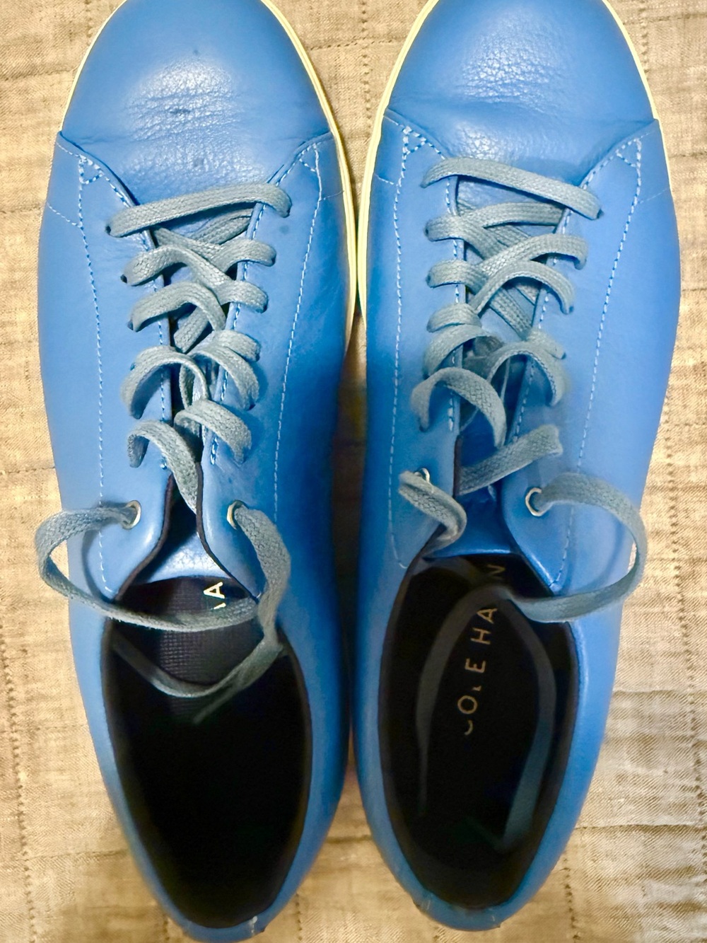 Cole Haan Blue Leather Oxfords